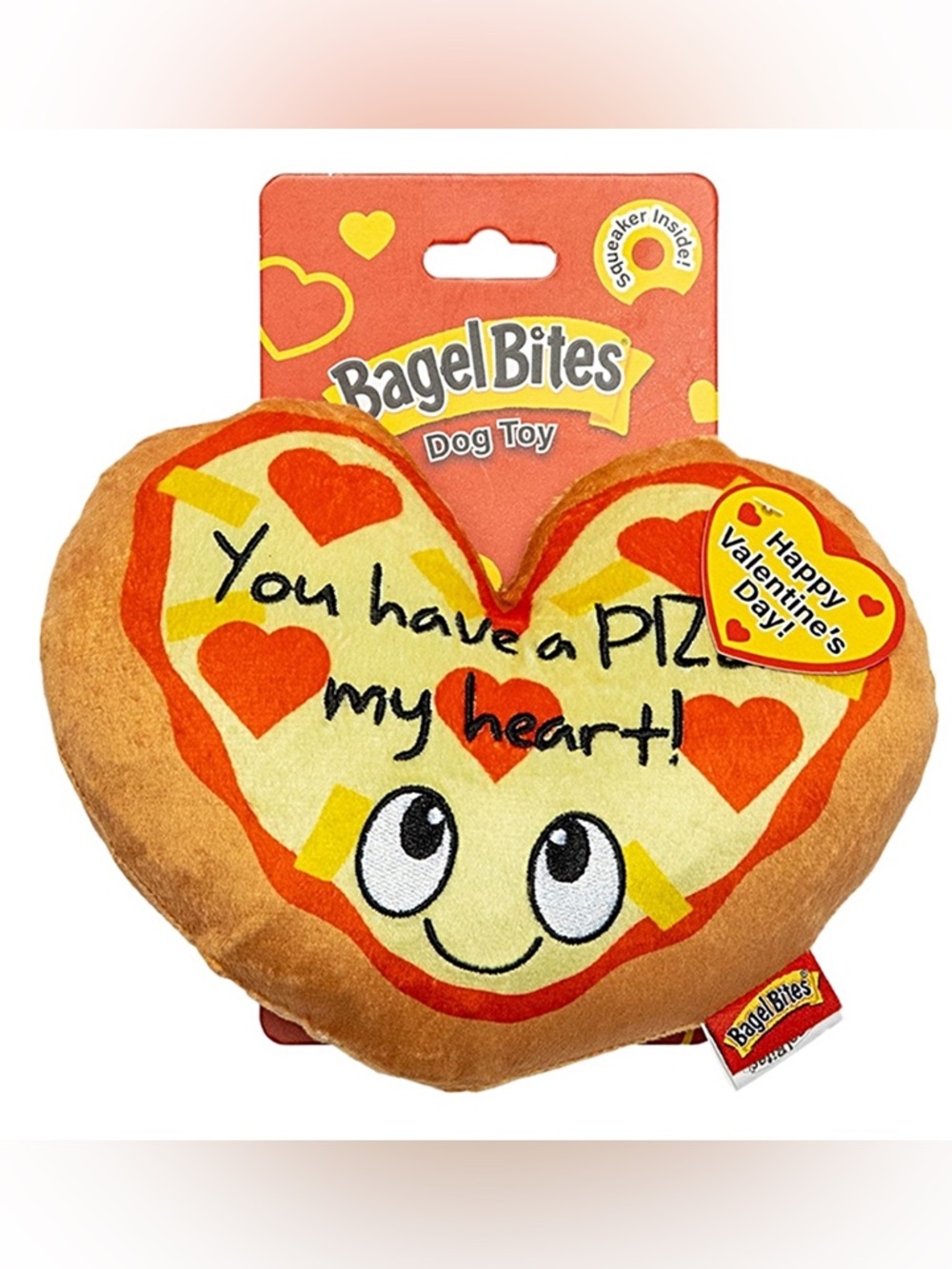 🆕 GMASON Joyhound® Bagel Bites Pizza Heart Pizza Plush Dog Toy